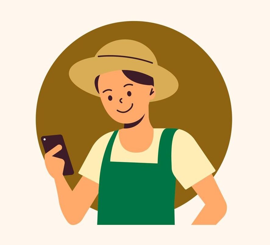 animated photo of a farmer